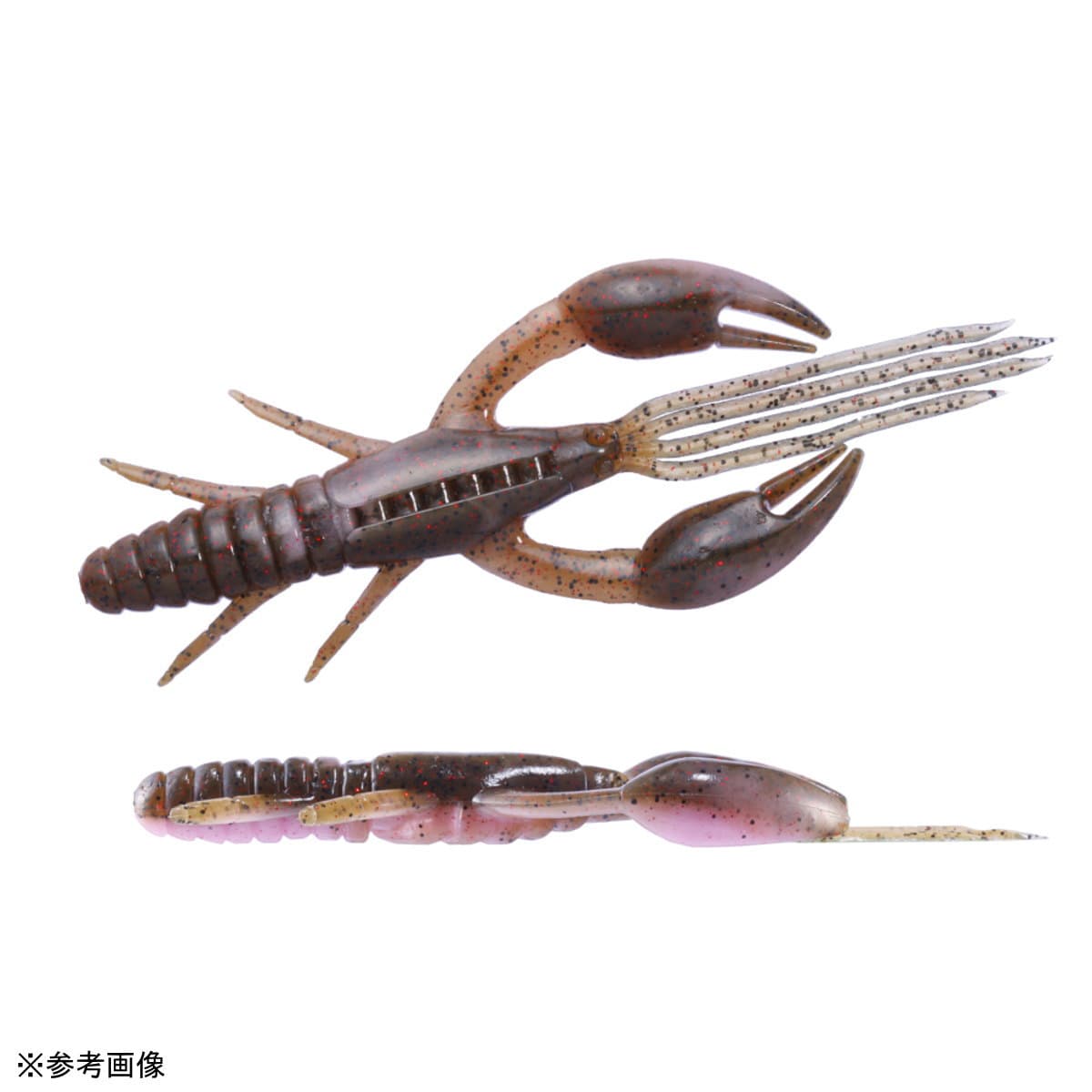 O.S.P Worm DoLive Craw 3inch TW155 Green Pumpkin/Pink&Red Flake