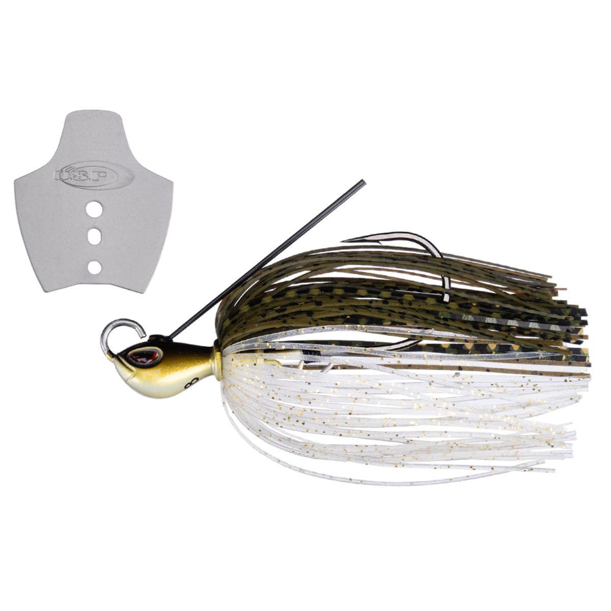OSP Metal Blade Jig 3/8oz BJ55 Green Pumpkin Shad