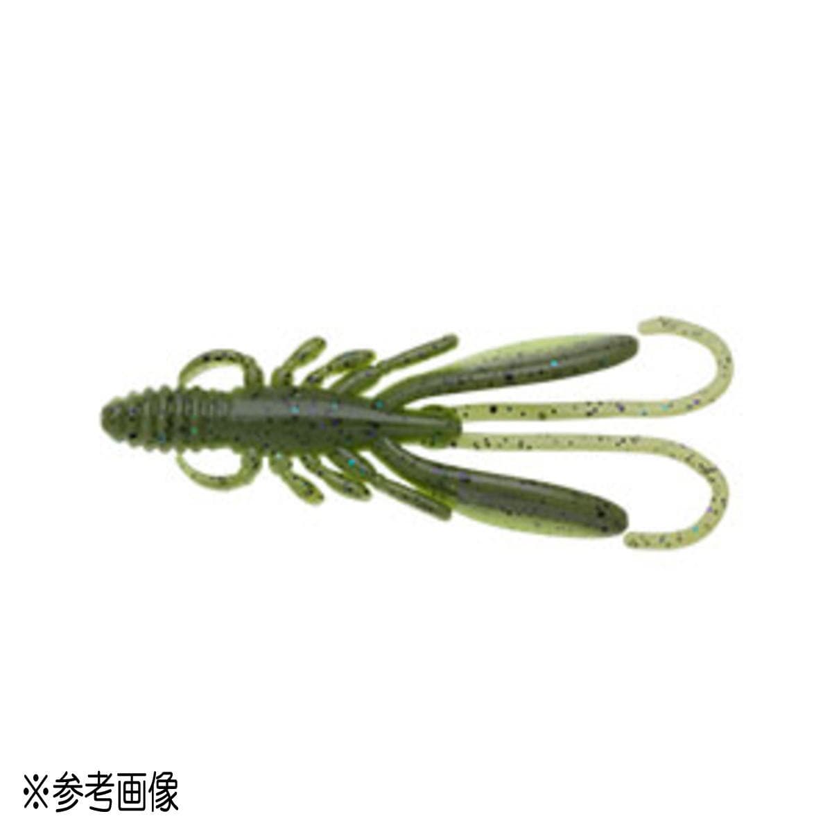 Ecogear Worm Bug Ants 4inch #434 Avocado Chart Half Float