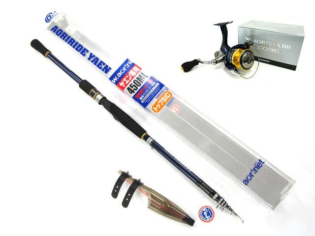 あおりねっと オリジナルヤエン釣り　ロッド＆リールセット　アオリライド ヤエン 450ML ARY45MLT +　13アオリスタBB C3000HG 【一部地域を除き送料無料】 アウトガイド 4.5m アオリイカ釣り 軽量 コンパクト シマノ リール 釣竿 釣り竿 磯釣り 波止釣り