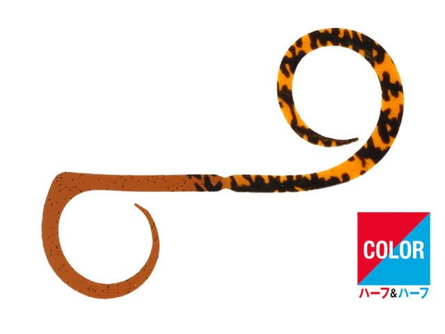 JACKALL Bin-Bin Switch T+ Tie Dual Curly #H&H Shimashima Orange/Cola Replacement Unit Tie Skirt Tai Rubber Sea Bream Madai Tai Rubber Game Tai Kabura Tai Rubber Rig Tai Rubber Tackle Cast Rubber Boat Offshore