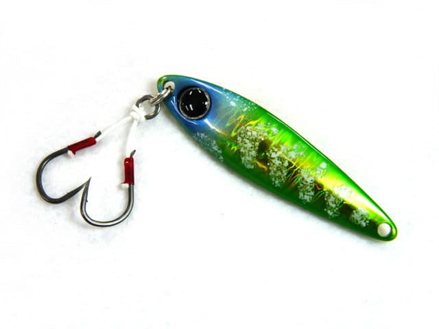 JACKALL Bin-Bin Metal TG 100g Green Gold Ika Glow 76mm Lure Micro Jig Jigging Shore Jigging Offshore Seabream Cutlassfish Seabass Bluefish Flounder Rockfish