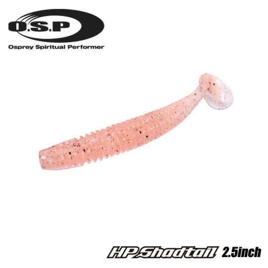 O.S.P Worm HP Shadtail 2.5inch W001 Watermelon Pepper