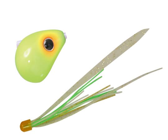 ジャッカル　爆流 鉛式ビンビン玉スライド　80g　ホットチャート/イカグローT+　JACKALL