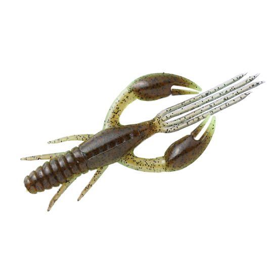 O.S.P Worm Dolive Craw 5inch W027 Dark Cinnamon/Blue & Pepper