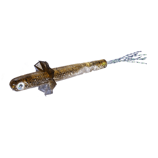 O.S.P Worm Erimaki Shad 2.3inch W014 Light Smoke Pepper & Rainbow Flake
