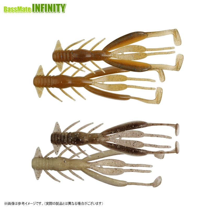 Jackall Worm Jimmy Shrimp 3inch Giant Shrimp Cinnamon