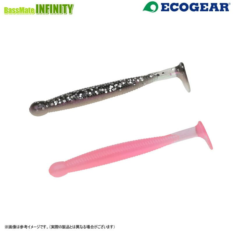 Ecogear Worm Grass Minnow S 1-3/4inch #010 Pearl Glow (luminous)