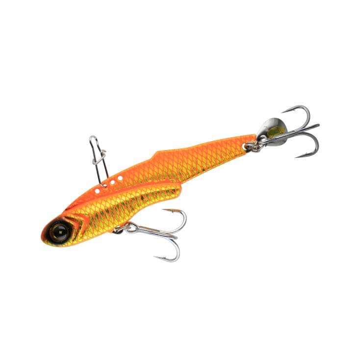 ハヤブサ FS441-40-8 ジャックアイ フリフリバイブ 8/リアル魚鱗蛍光オレキン 40g 1個入 メタルバイブ メタルジグ ルアー ジギング 釣具 つり Hayabusa