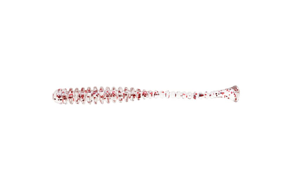 Issei Kaitaro Silky Shad #002 Clear Red Flake 2 inch 14pcs