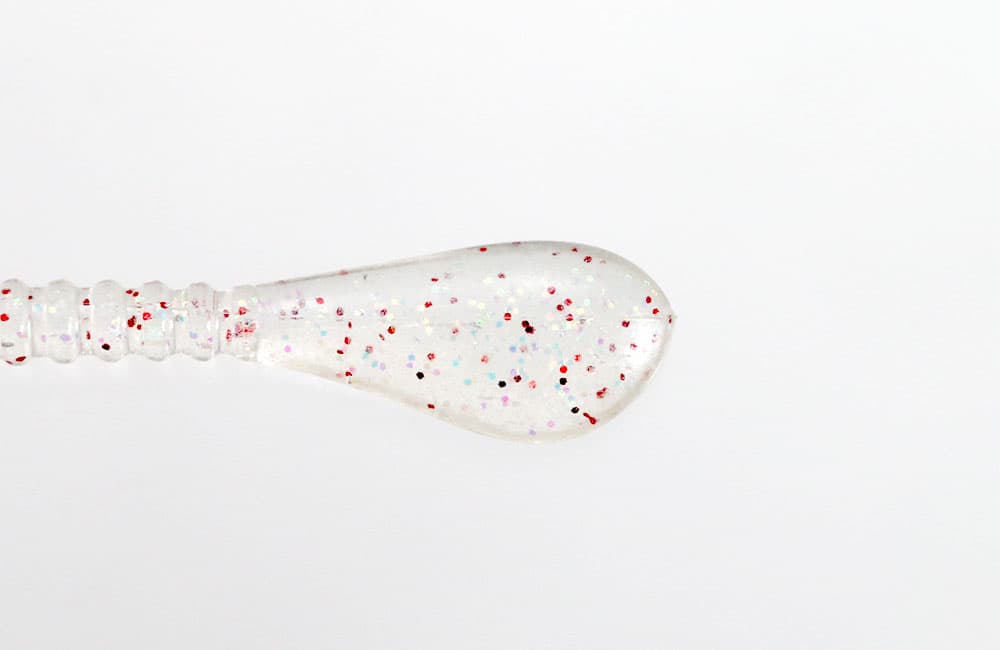 Issei Kaitaro Spatela #055 Uma Shiroebi (Glow) 1.5 Inch 14 Pieces Soft Lure Worm