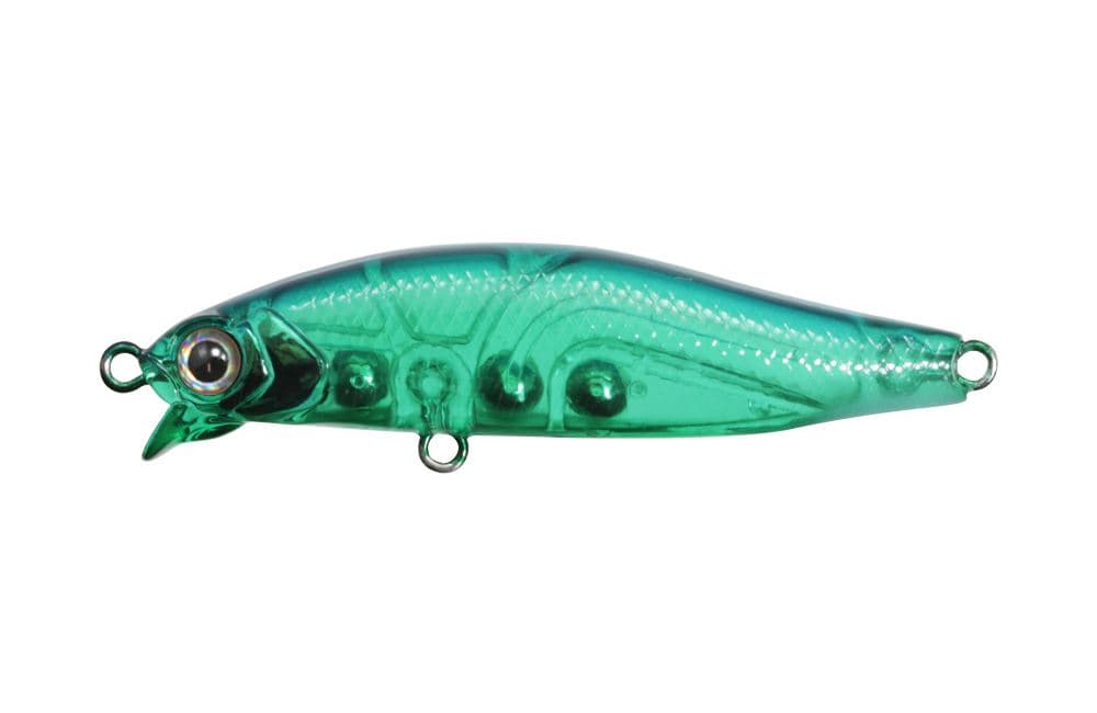 Issei SW Lure Umitaro Ame Minnow 48SR-SS #014 Kabura Green Tail Glow