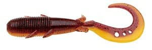 Ecogear Kijihata Grub 514 Red Brown Yellow Neon 4.5 inch / 88mm 8 Pack