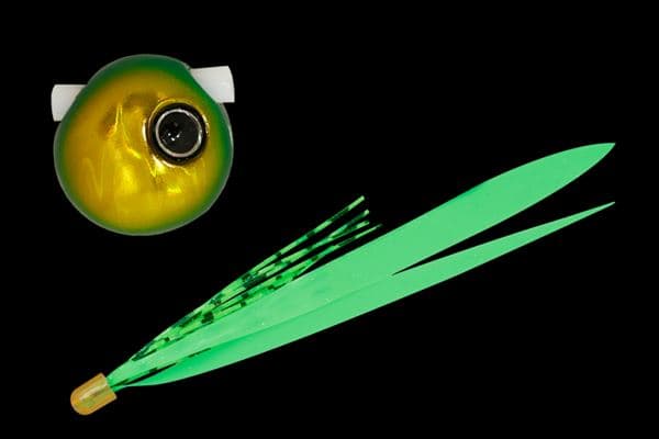 Jackall Binbin Tama Slide 45g Green Gold / Fluorescent Green T+