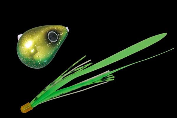 Jackall Bakuryu Namarishiki Binbin Tama Slide 45g Lame Guri Kin / Fluorescent Green T+