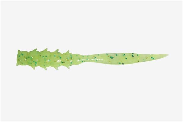 Jackall Worm Good Meal Skinny 1.5inch Hot Lime/Glow Chart