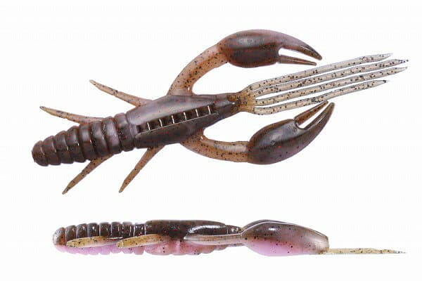 O.S.P Worm DoLive Craw 2inch TW155 Green Pumpkin/Pink&Red Flake