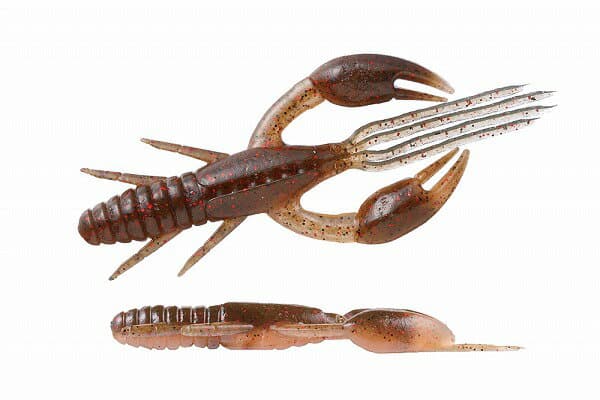 O.S.P Worm DoLive Craw 2inch TW108 Green Pumpkin Red/Natural Orange
