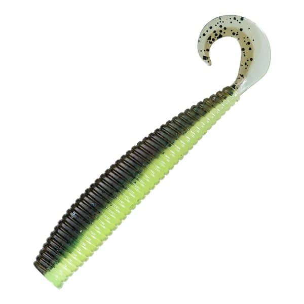Valleyhill Jado Bait Live Dart Curly 4 inch #9 Green Pumpkin Chartreuse