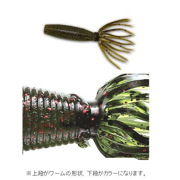 スミス ワーム ベビーファットイカ ウォーターメロン/ブラック&スモールレッドフレーク