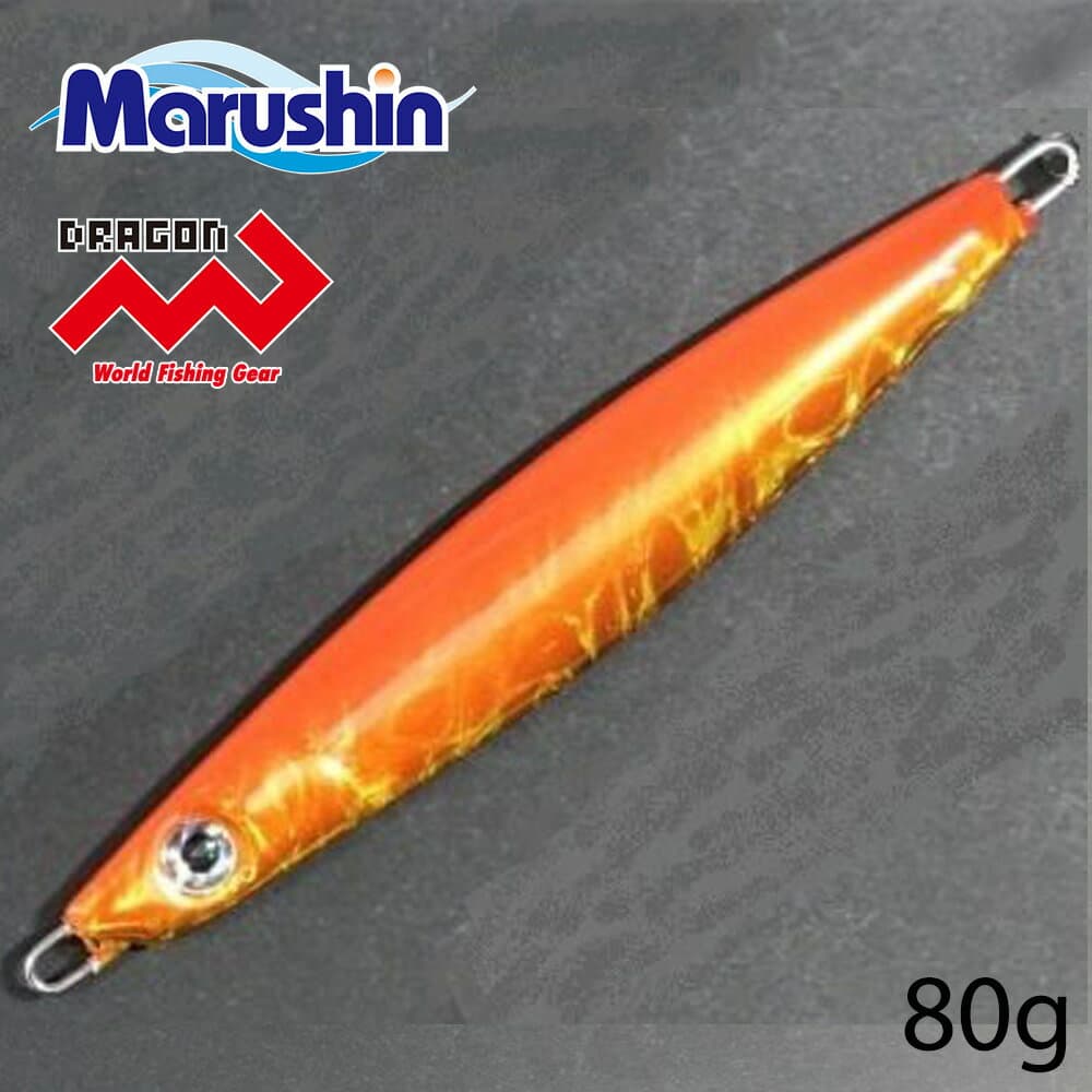 Marushin Metal Jig Drag Jig Orange Gold 80g