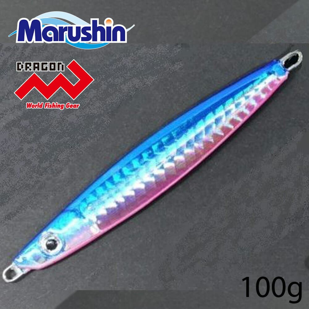 Marushin Metal Jig Drag Jig Blue Pink 100g No Hook