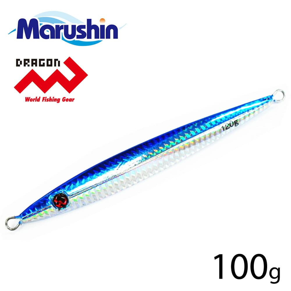 Marushin Metal Jig Four Edge Jaggy Blue 100g