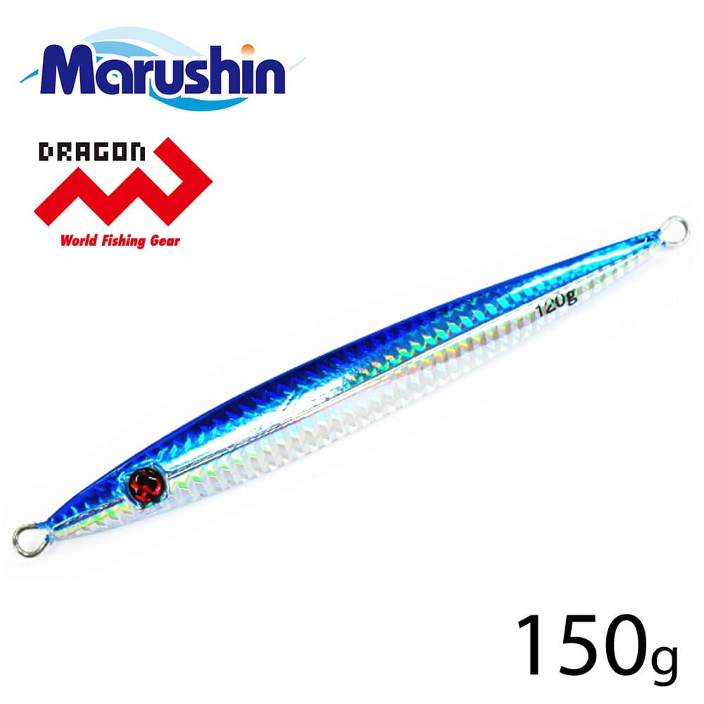 Marushin Metal Jig Four Edge Jaggy Blue 150g