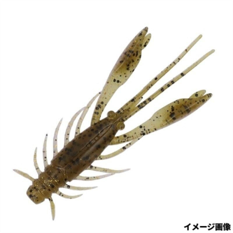 Daiwa Silver Wolf Urban Shrimp 2.4inch Green Pumpkin Glow Gold