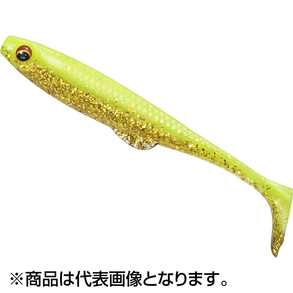 Daiwa Worm FJ Duckfin Shad 3.5inch Flounder Chart Gold