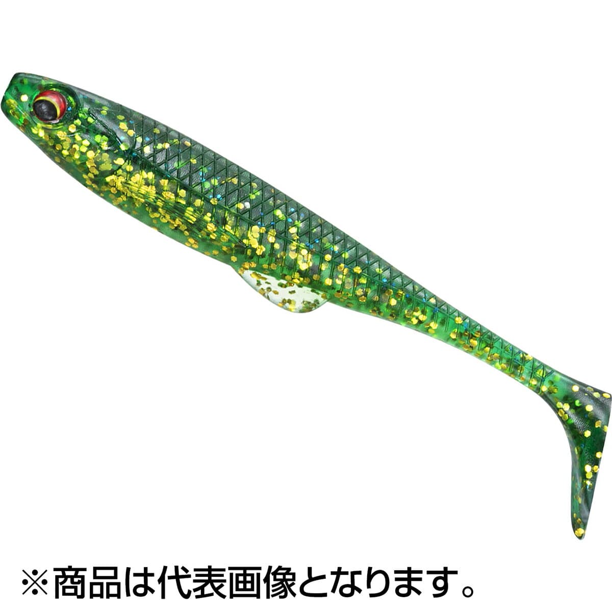 Daiwa Worm FJ Duckfin Shad 4.2inch Green Gold