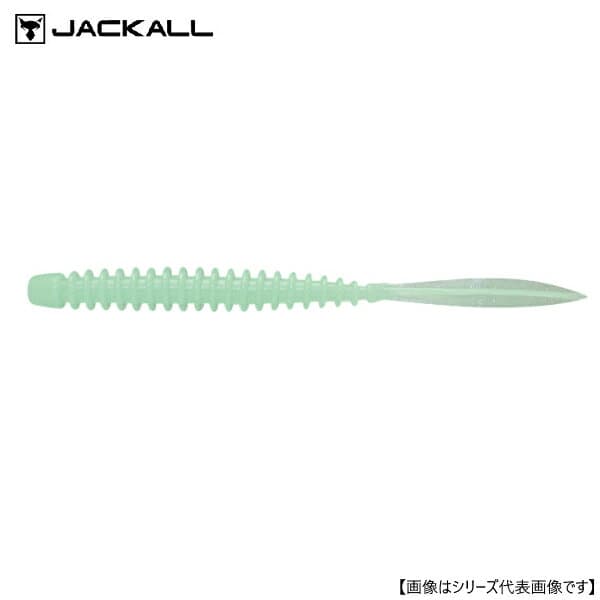 Jackall Worm Peke Ring 3.0inch Glow Lime