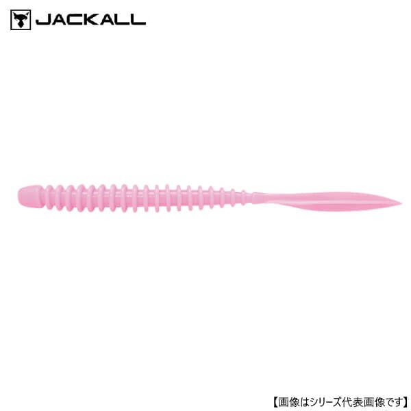Jackall Worm Peke Ring 3.0inch Glow Hot Pink