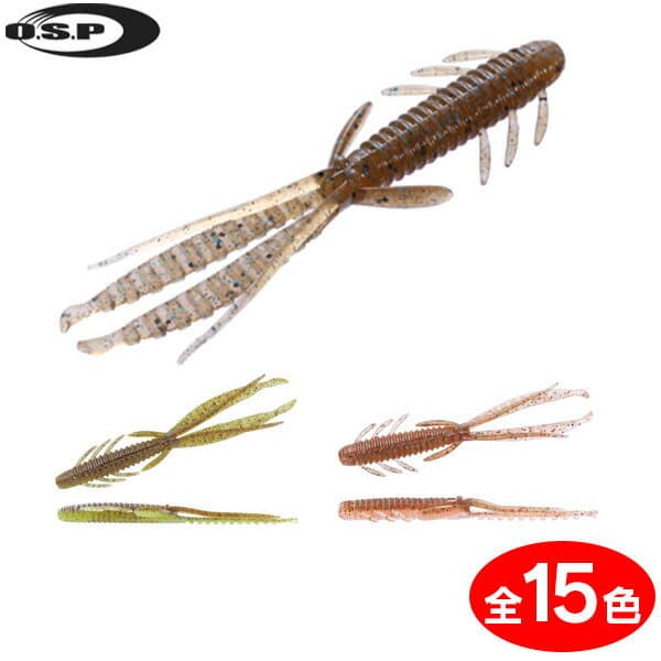 O.S.P Worm Dolive Shrimp 3inch Ghost Shrimp TW117