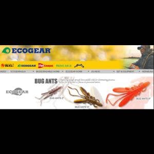 Ecogear Worm Bug Ants 3inch #069 Bloody Red/Black Flk