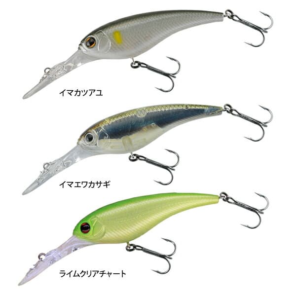 Imakatsu Bass Lure Imakatsu Shad IS Wasp 55 #150 Clear Lime Chart