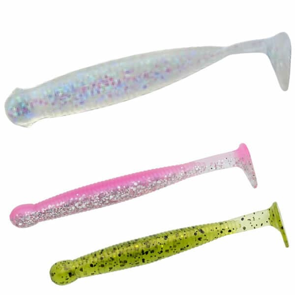 Ecogear Worm Grass Minnow M 2-1/2inch #329 UV Mazume Red