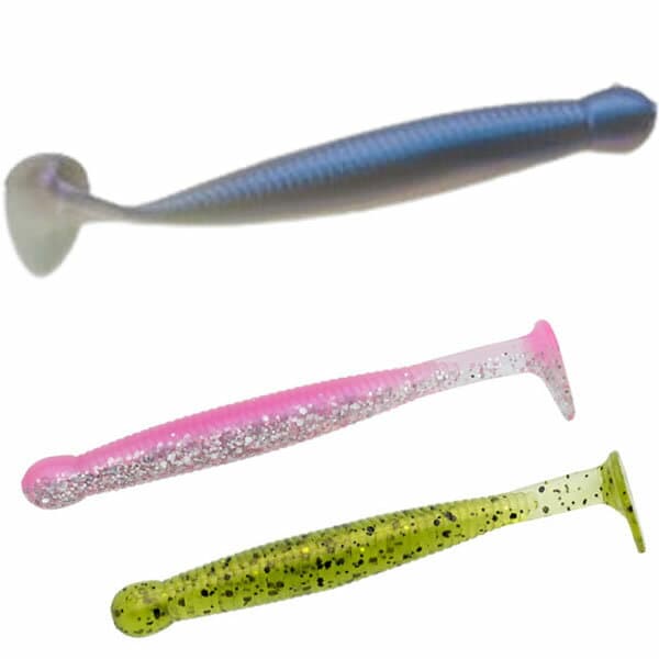 Ecogear Worm Grass Minnow L 3-1/4inch #329 UV Mazume Red