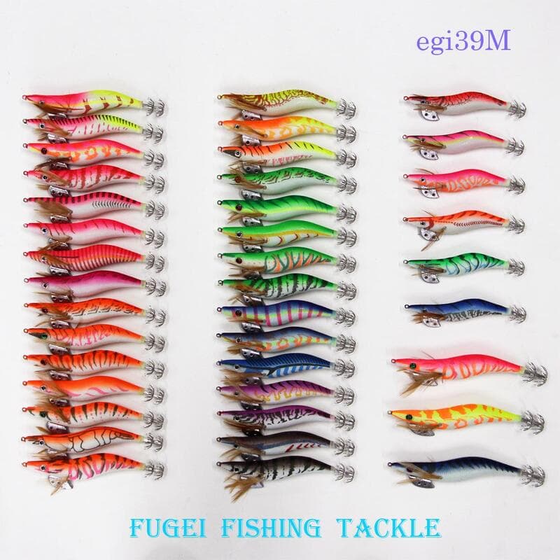 Fugei Night Glow Egi Set R20egi39M (39 Colors, 3 Sizes)