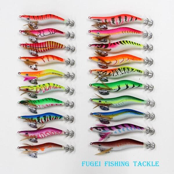 メール便送料無料 エギ セット 20本 2.5/3.0号各10本 エギセット R20egi2530hRD20M エギング セット アオリイカ等イカ釣り用仕掛け