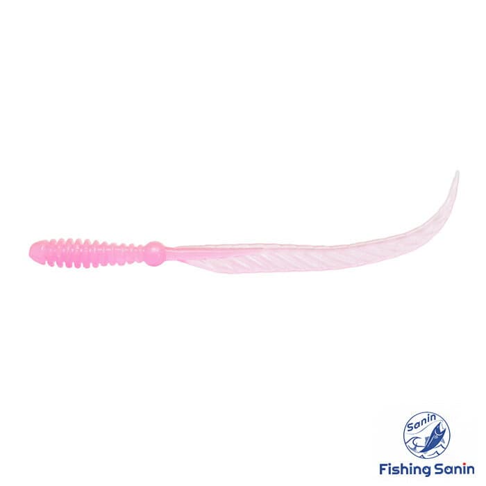 Issei Worm Umitaro Sabiki-Teki 2.5inch #002 Clear Red Flake