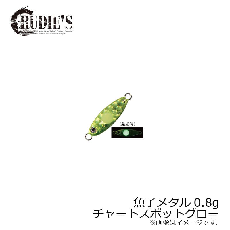Rudie's Metal Jig Gyoshi Metal 0.8g Chart Spot Glow