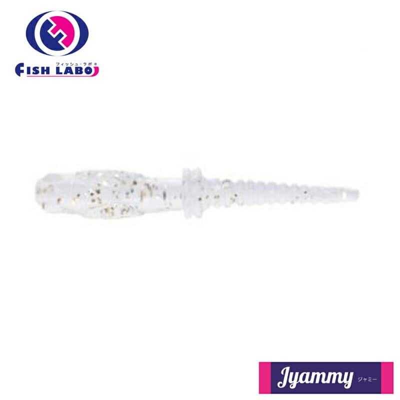 Fish Labo Jummy 1.3 inch #08 Gold Powder Clear
