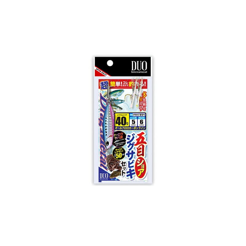デュオ　五目ショア ジグサビキセット L 40g ブルピンイワシ