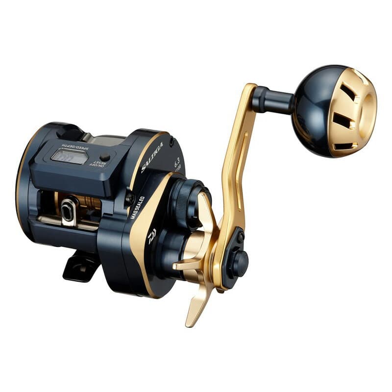 Daiwa 21 Saltiga IC 100L - Left-Hand Retrieve Baitcasting Reel with Counter