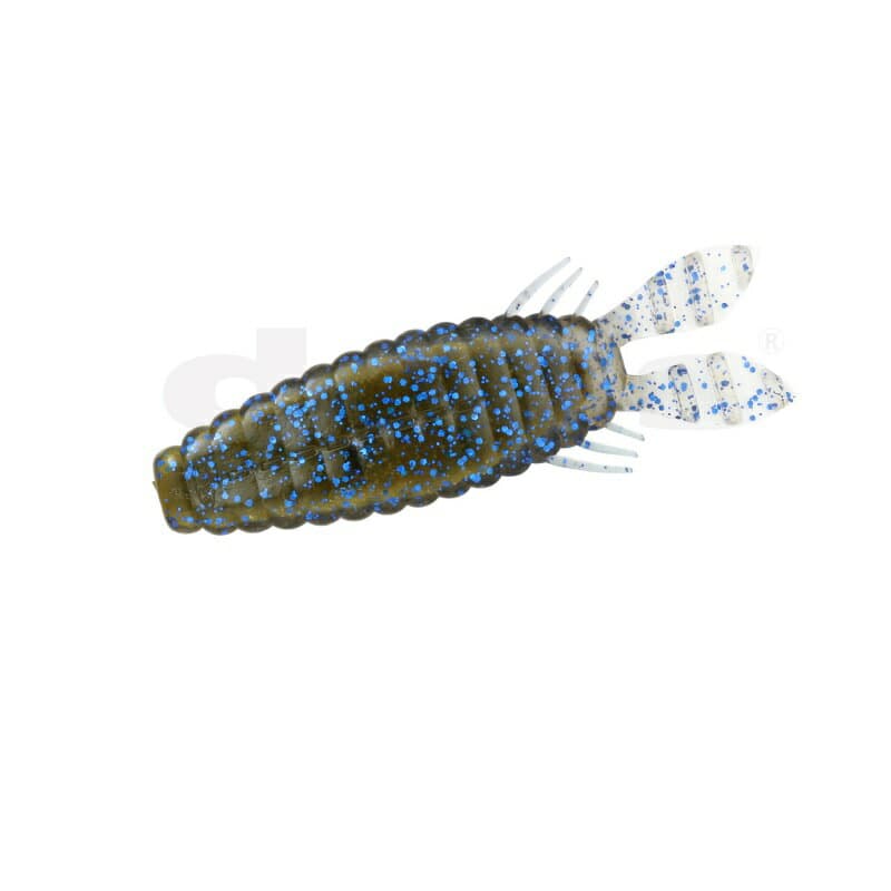 deps Bullflat 3.4 inch #123 Green Pumpkin / Blue Flake Smoke / Blue Flake