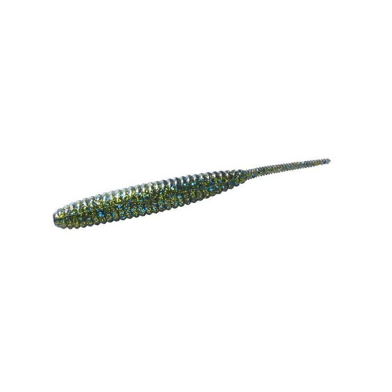 Deps Worm Death Adder 4inch #24 Smoke Pepper/Blue Green Flake