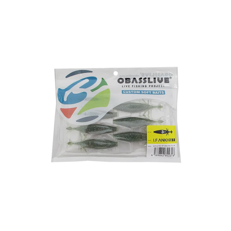 Obasslive I.F ANKAR 3 inch Watermelon Blue Flake