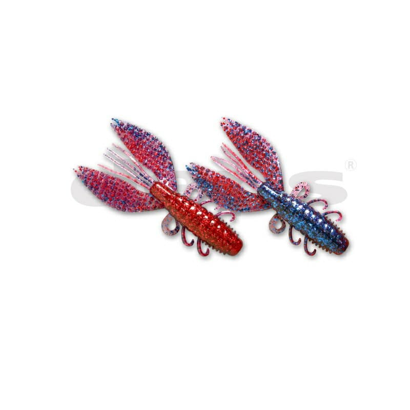 Deps Spiny Craw 3.5 inch #23 Blue Glitter Red Glitter