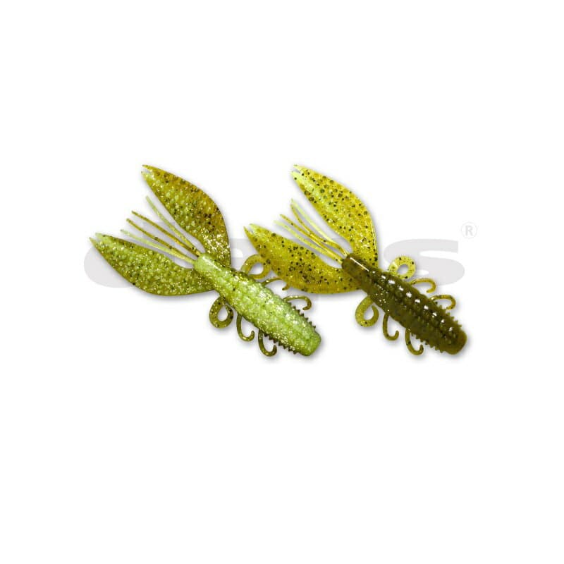 Deps Spiny Craw 3.5 inch #52 Green Pumpkin Chartreuse